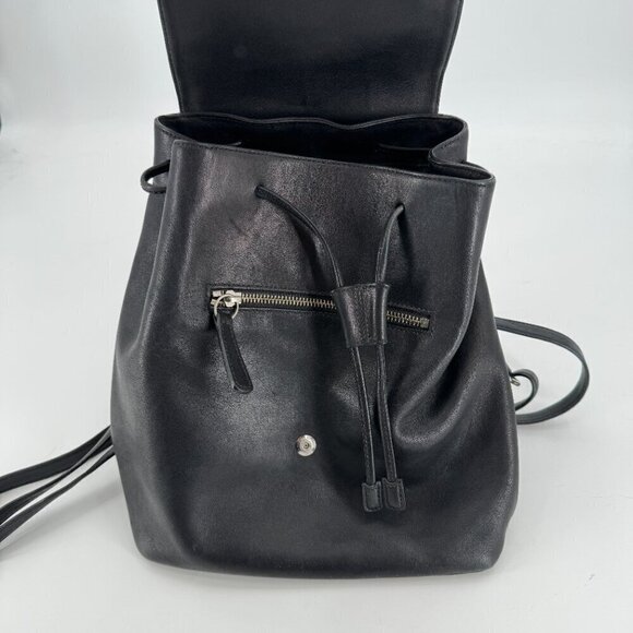 COACH Vintage 9827 Legacy West Black Leather Backpack Silver Festival Travel Bag